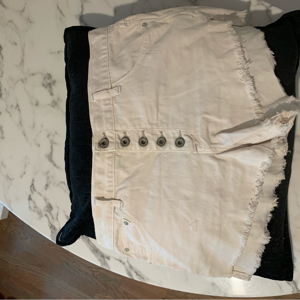 We the Free Ivory Denim shorts size 30